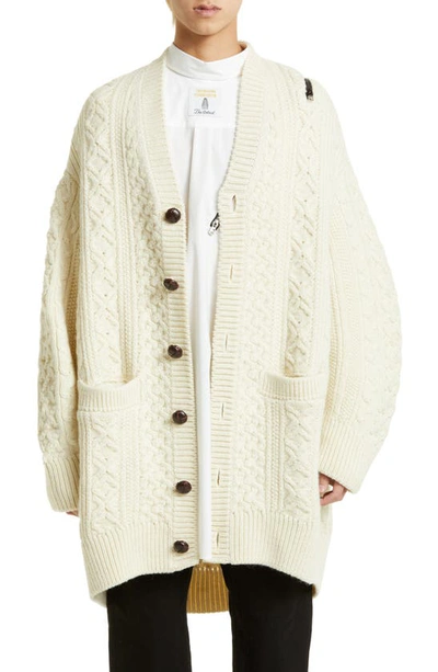 Off-white Cable Knit Cardigan