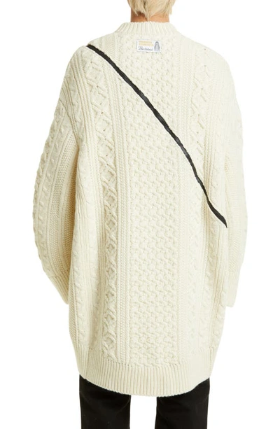 Off-white Cable Knit Cardigan