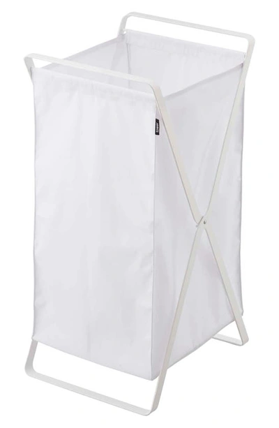 Shop Yamazaki Tower Laundry Hamper In White