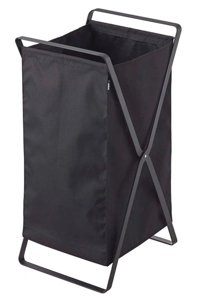 Shop Yamazaki Tower Laundry Hamper In Black