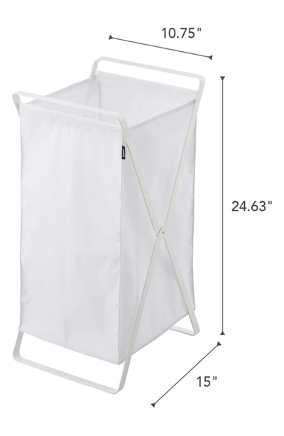 Shop Yamazaki Tower Laundry Hamper In White