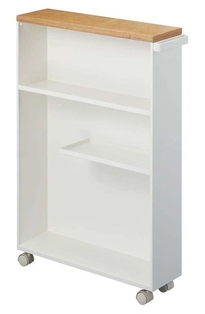 Shop Yamazaki Tower Slim Rolling Bathroom Cabinet In White