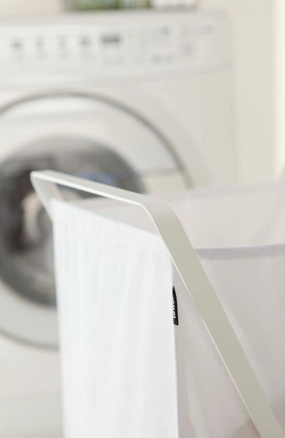 Yamazaki Tower Laundry Hamper In White