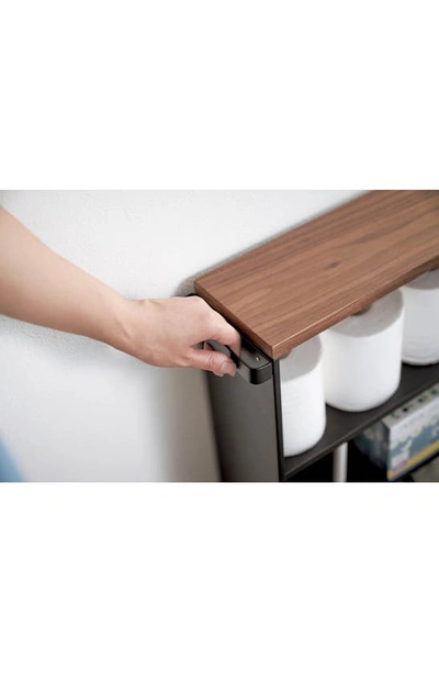 Yamazaki Tower Slim Rolling Bathroom Cabinet In Black