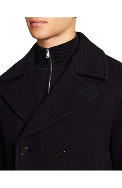 Shop Theory Wool Blend Peacoat In Black - 001