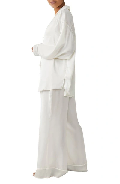 Free People Dreamy Days Wide Leg Pajamas Set In Ivory