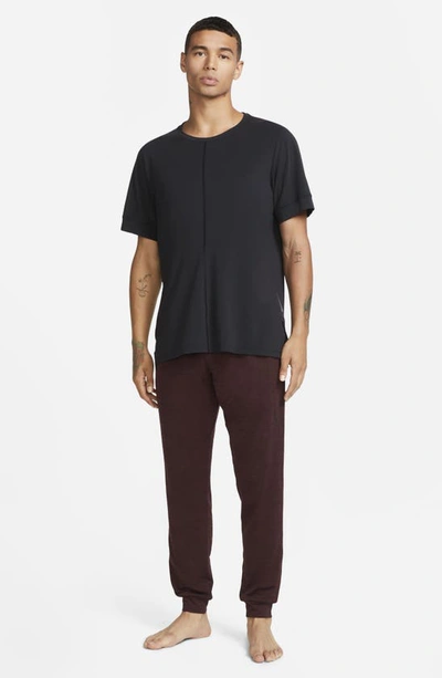 Shop Nike Pocket Yoga Pants In Burgundy Crush/ Velvet Brown