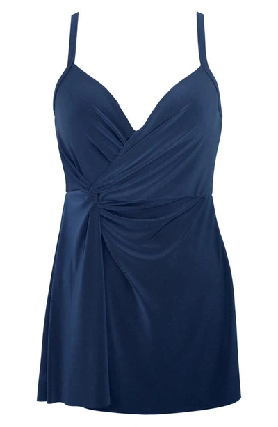 Miraclesuit Twisted Sisters Adora Swimdress In Midnight Blue