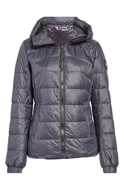 Shop Canada Goose Abbott Hooded 750 Fill Power Down Jacket In Black - Noir