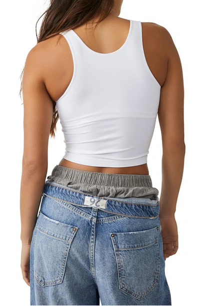 Shop Free People Clean Lines Crop Tank In White