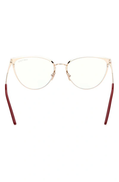 Shop Tom Ford 56mm Blue Light Blocking Glasses In Shiny Red