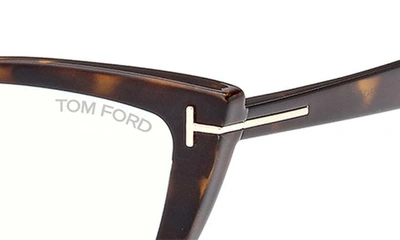 Shop Tom Ford 56mm Blue Light Blocking Glasses In Dark Havana