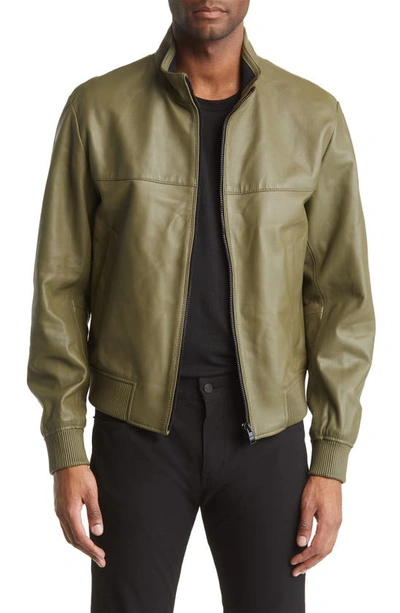 Boss Mapson Bomber Jacket In Light Green | ModeSens