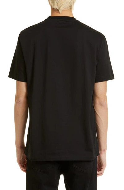 Shop Versace Medusa Safety Pin Graphic Tee In Nero