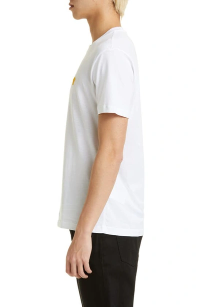 Shop Versace Embroidered Medusa Cotton T-shirt In White