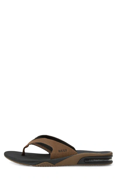 Reef Fanning Low Flip Flop In Black And Tan