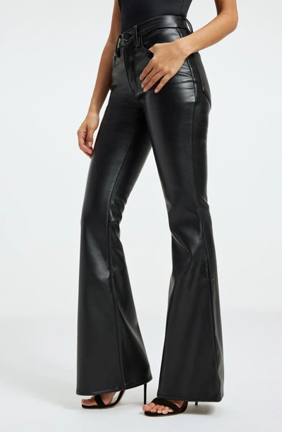 Shop Good American Good Legs Flare Pants In Black001