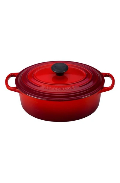 Le Creuset Signature 2.75 Quart Oval Enameled Cast Iron Dutch Oven In Cerise