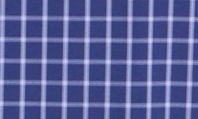 Shop Mizzen + Main Leeward Trim Fit Check Performance Button-up Shirt In Blueprint Windowpane