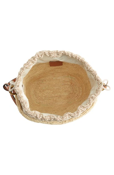 Shop Loewe Anagram Pouch Basket Bag In Natural/ Tan