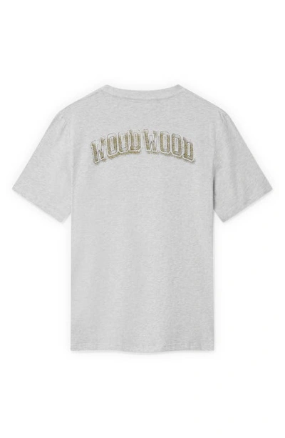 Shop Wood Wood Bobby Ivy Logo Organic Cotton Graphic Tee In Snow Marl