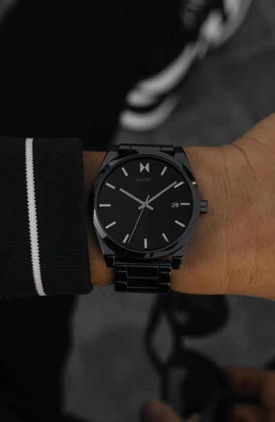 Shop Mvmt Element Ceramic Bracelet Watch, 43mm In Black