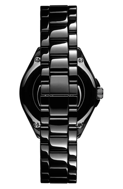 Shop Mvmt Coronada Ceramic Bracelet Watch, 36mm In Black