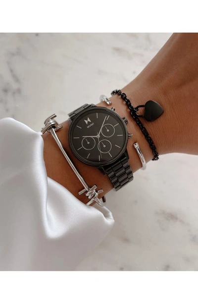 Shop Mvmt Nova Chronograph Ceramic Bracelet Watch, 38mm In Black