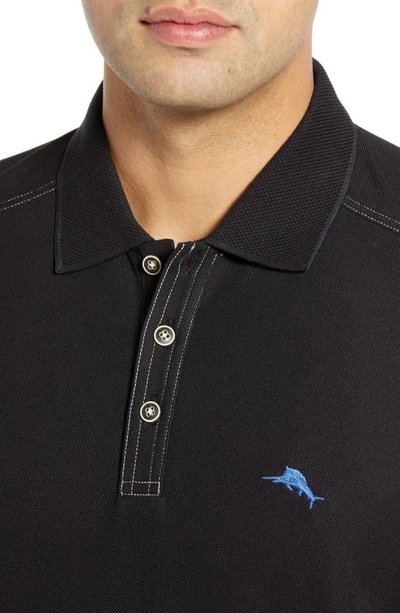 Tommy Bahama Emfielder 2.0 Islandzone Performance Polo In Black