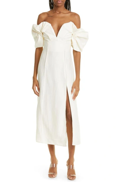 Shop Cult Gaia Muna Off The Shoulder Dress In Off White