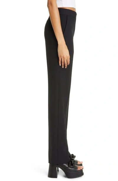 Shop Stella Mccartney High Waist Split Hem Trousers In 1000 - Black