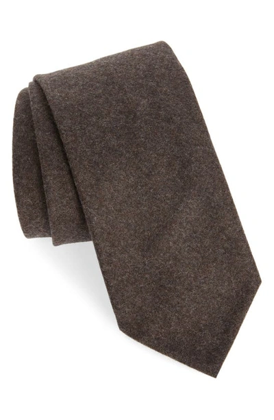 Shop Thom Sweeney Wool Tie In Brown