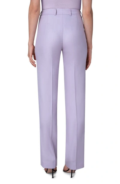 Shop Akris Meghan Cashmere & Silk Straight Leg Pants In 073 Crocus