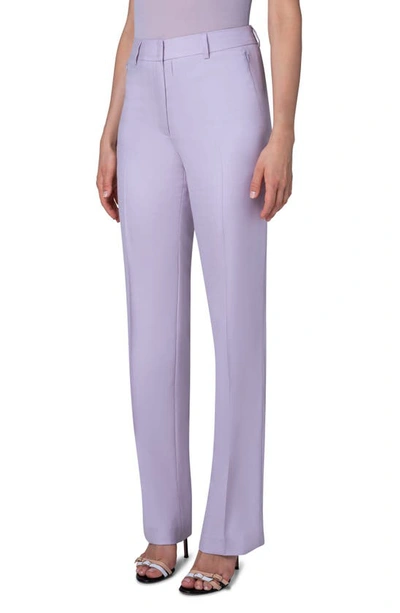 Shop Akris Meghan Cashmere & Silk Straight Leg Pants In 073 Crocus