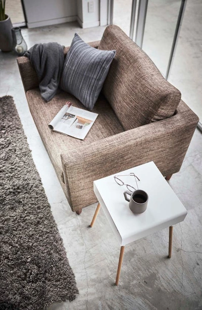 Yamazaki Steel Storage Side Table In White
