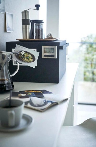 Shop Yamazaki Steel Bread Box In Black