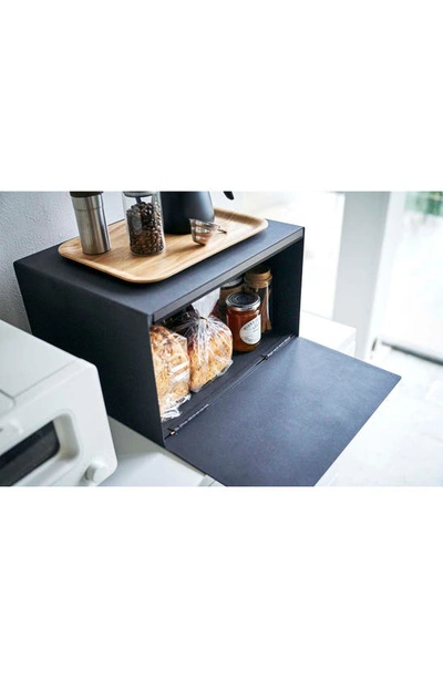 Shop Yamazaki Steel Bread Box In Black