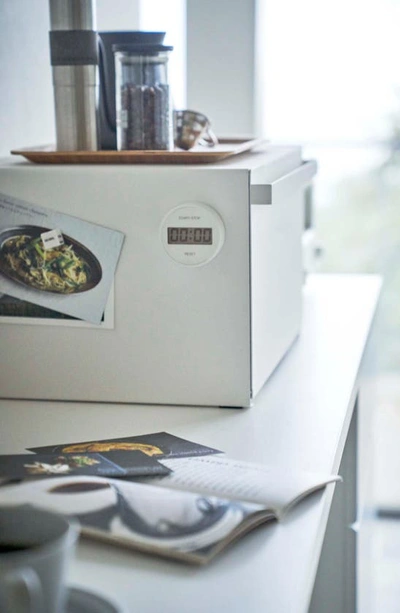 Yamazaki Steel Tower Bread Box In White