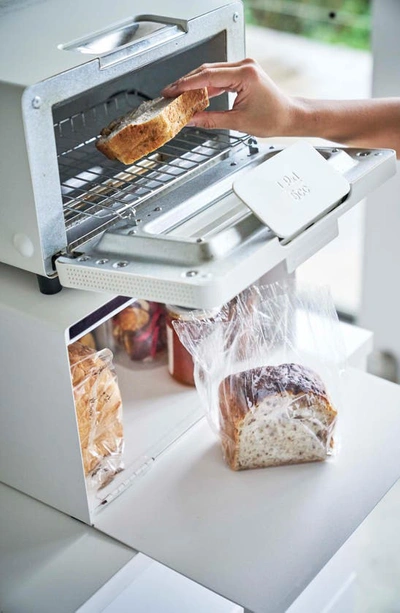 Yamazaki Steel Tower Bread Box In White