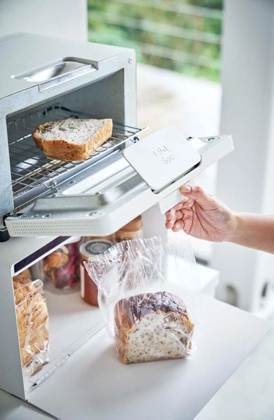 Yamazaki Steel Tower Bread Box In White