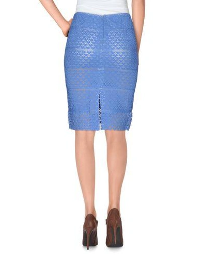 Shop Au Jour Le Jour Knee Length Skirt In Pastel Blue