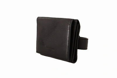 Shop Dolce & Gabbana Elegant Black Leather Multi-kit Trifold Women's Wallet