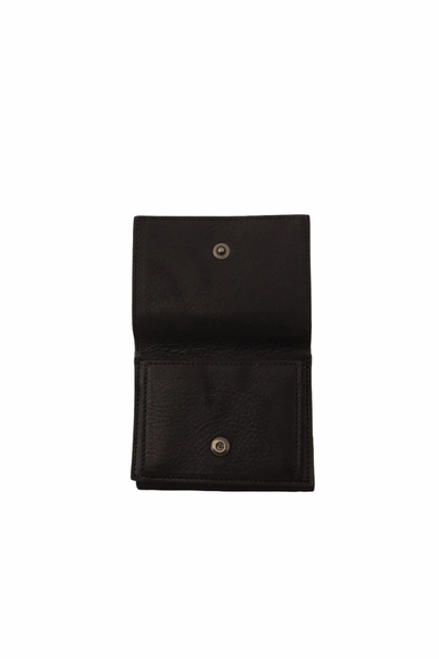 Shop Dolce & Gabbana Elegant Black Leather Multi-kit Trifold Women's Wallet