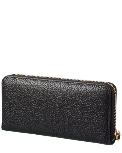 Shop Valentino By Mario Valentino Farley Continental Top Zip Leather Wallet In Black