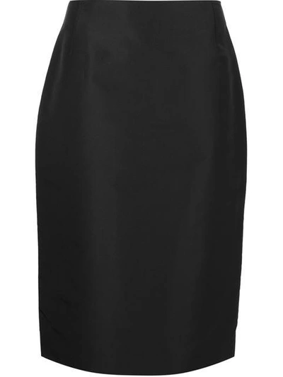 Shop Carolina Herrera Midi Straight Skirt In Blk