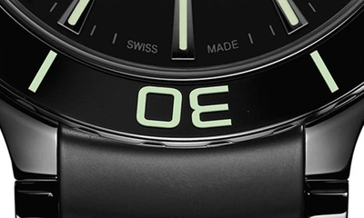 Shop Rado Centrix Automatic Bracelet Watch, 42mm In Black