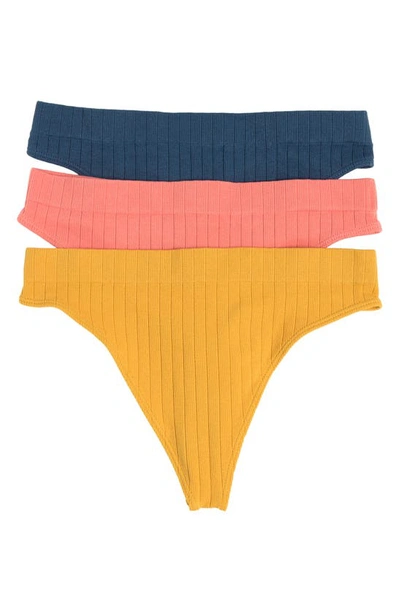 Shop Abound Stevie Textured Thongs In Yellow Myth Multi