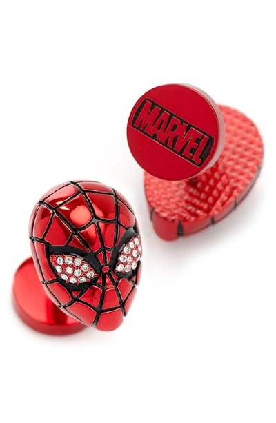 Cufflinks, Inc 3d Spider-man Cuff Links In Red