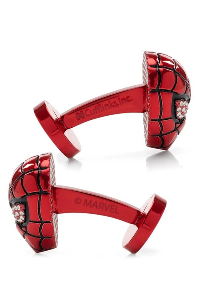 Cufflinks, Inc 3d Spider-man Cuff Links In Red