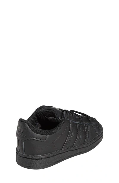 Shop Adidas Originals Superstar Sneaker In Black/ Black/ Black